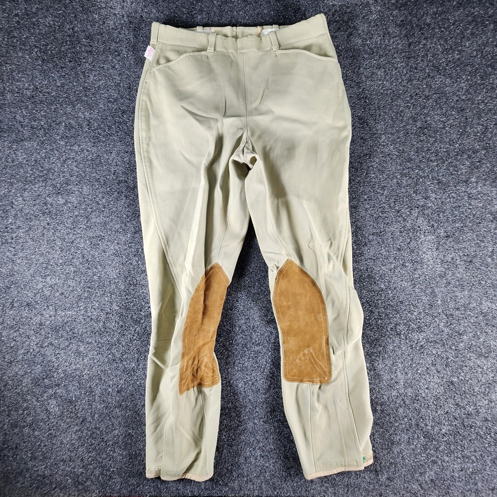 VTG The Tailored Sportsman Breeches Riding Pants Made in USA Tan Knee Patch